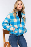 Keep it Cozy Checkered Sherpa [Blue]