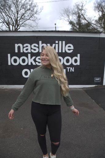 Nash Cropped Hoodie [Military Green]