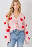 Knitted Heart Cardigan