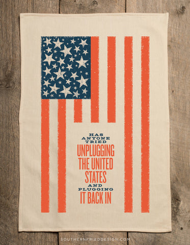 Southern Fried Kitchen Towel [Unplugging The United States]