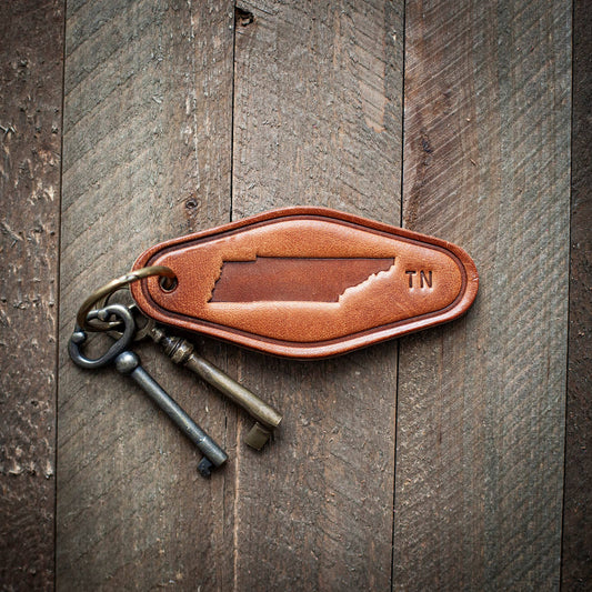 Tennessee Leather Keychain