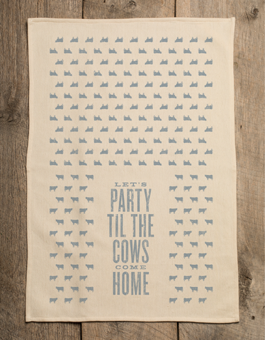 Southern Fried Kitchen Towel [Let's Party Til the Cows Come Home]