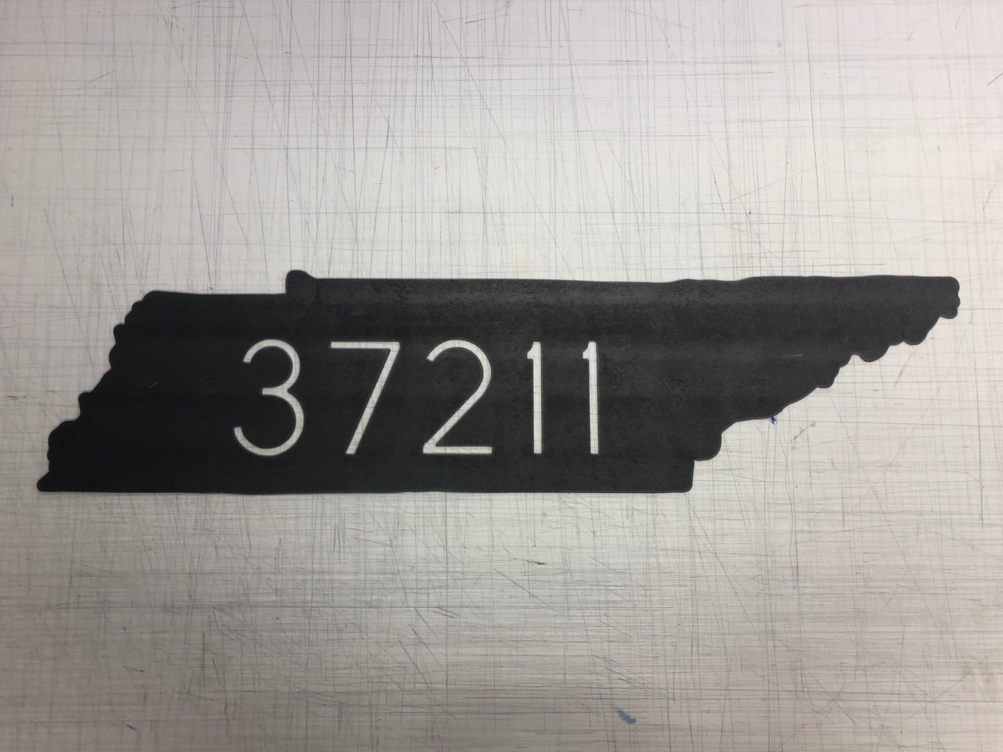 Raw Metal Zip Code Sign