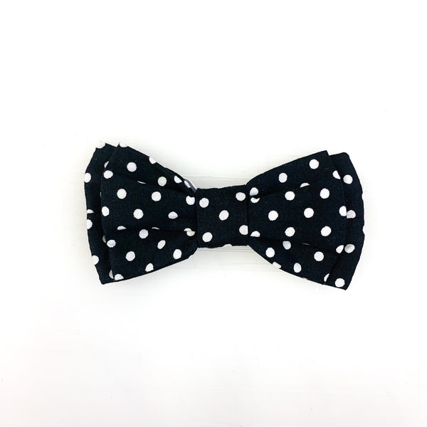 Pet Bow Tie - Black Polka Dot