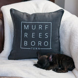 Murfreesboro Square Throw Pillow [Charcoal]