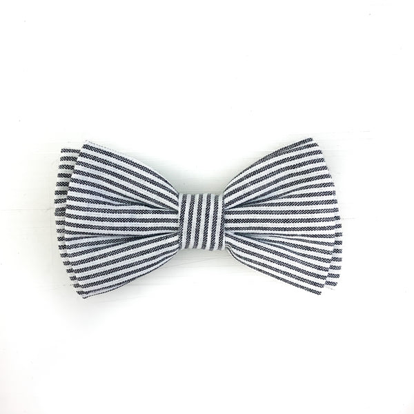 Pet Bow Tie  - Grey Stripe