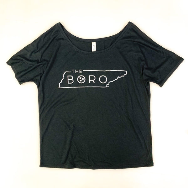 Slouchy Boro Tristar Top [Black]