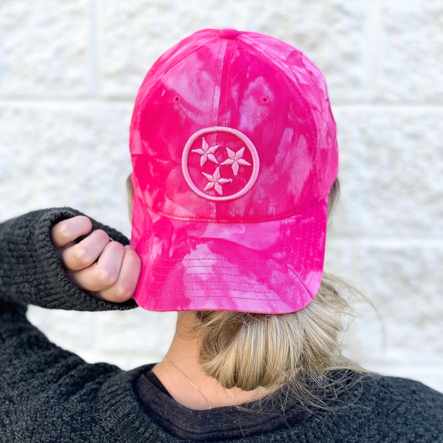 Jewels Tie-Dyed Cap [Dark Pink]