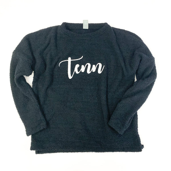 Natalee Tenn Script Fleece Pullover [Black]