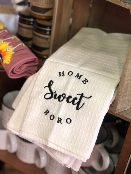 White Waffle Tea Towel [Home Sweet Boro]