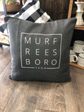 Murfreesboro Square Throw Pillow [Charcoal]