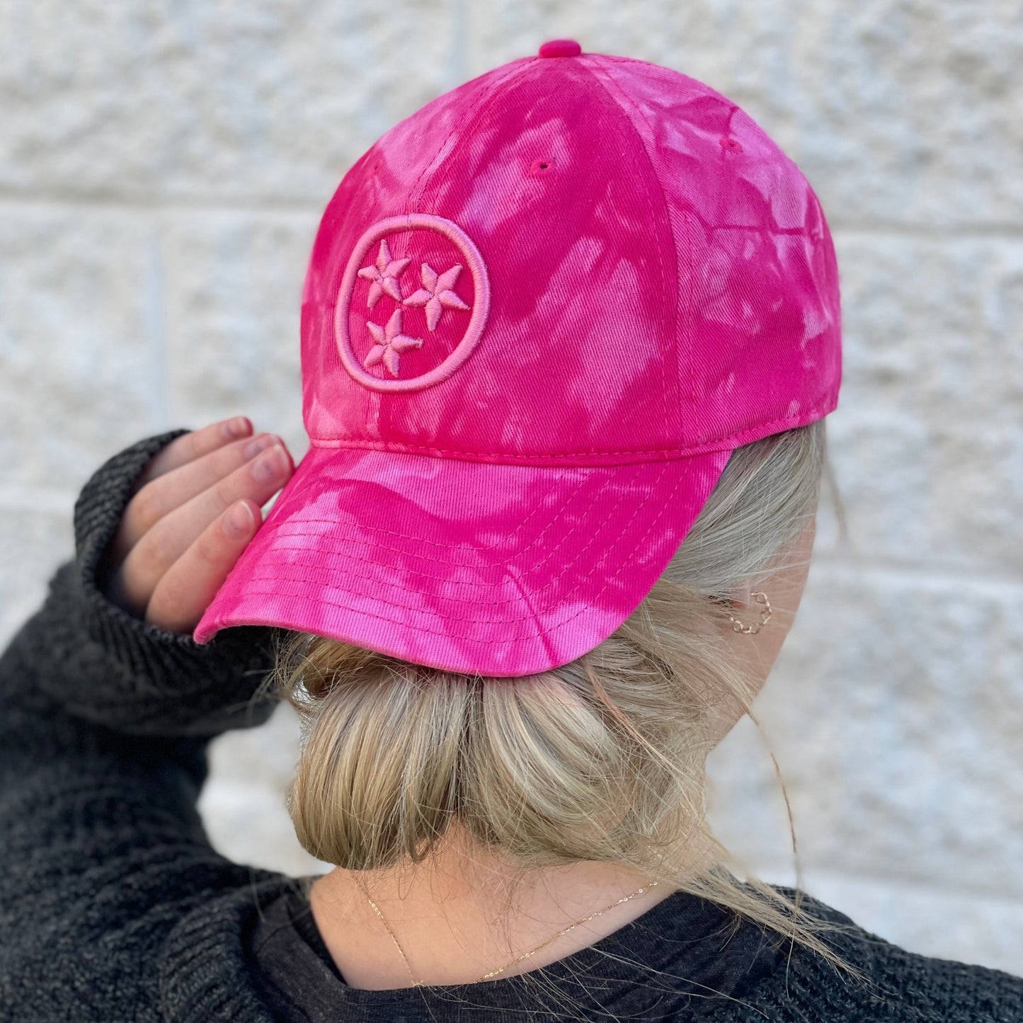 Jewels Tie-Dyed Cap [Dark Pink]