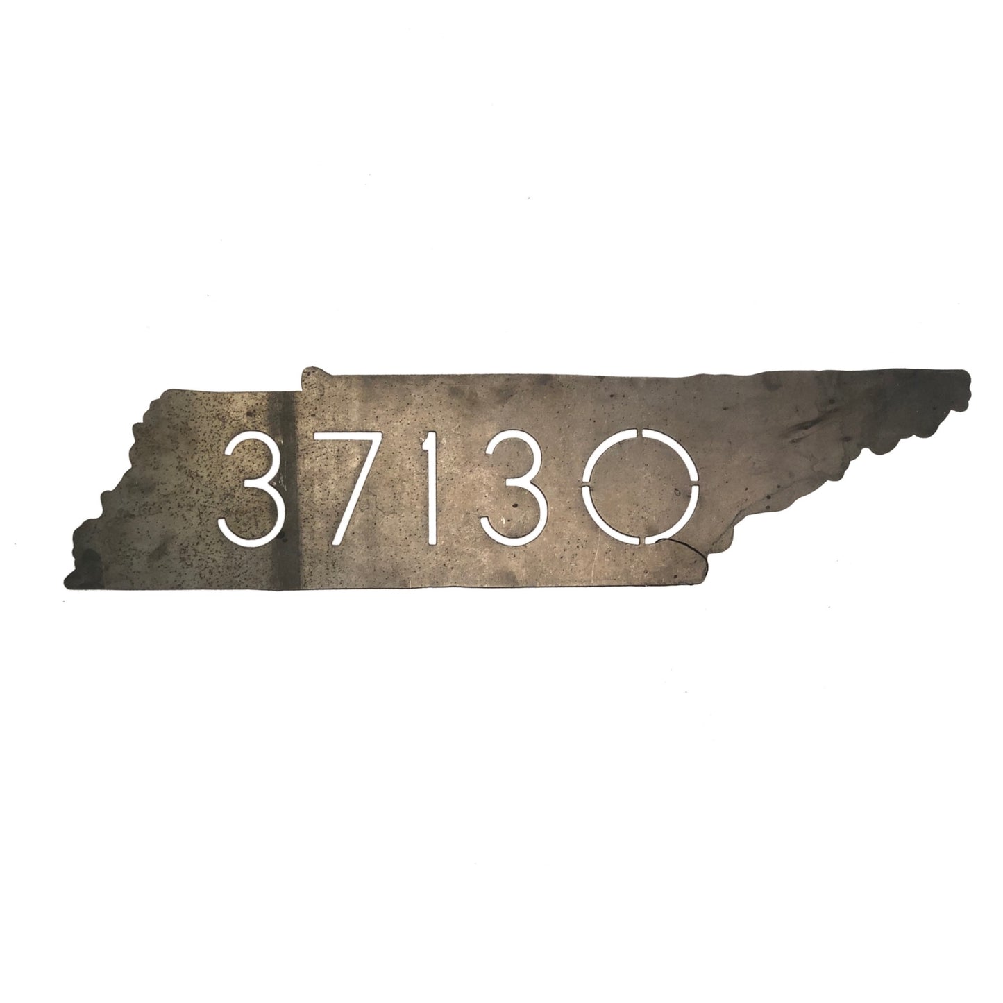 Raw Metal Zip Code Sign