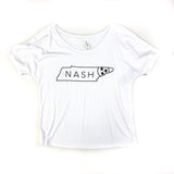 Slouchy Nash Tristar Top [White]