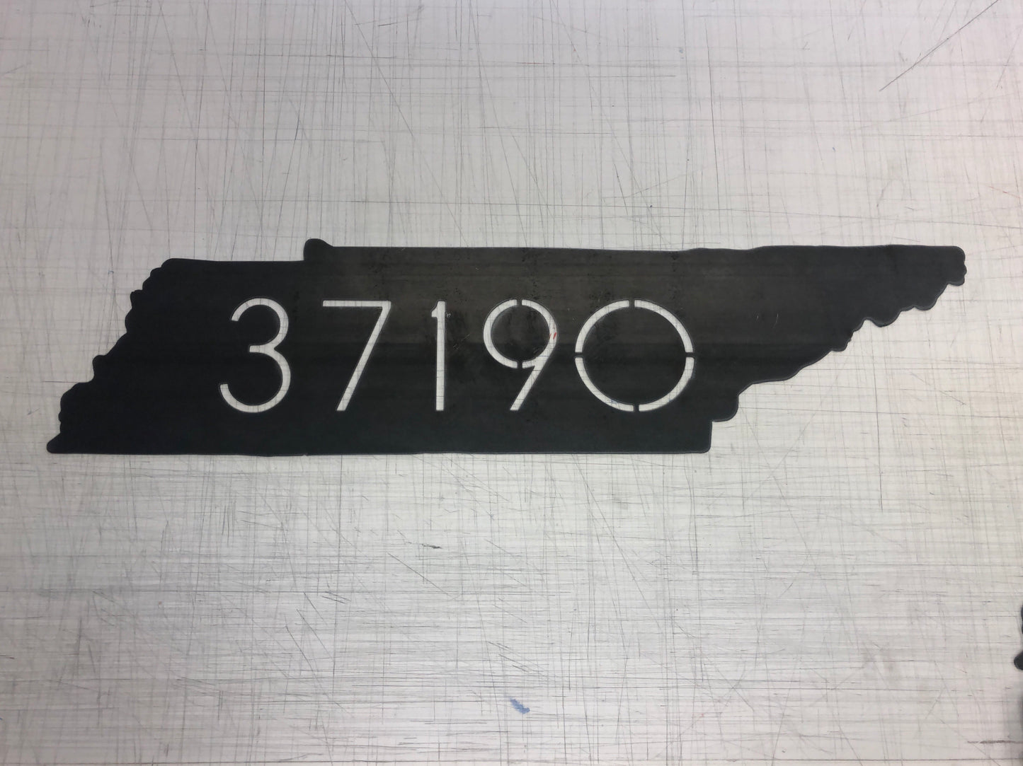 Raw Metal Zip Code Sign