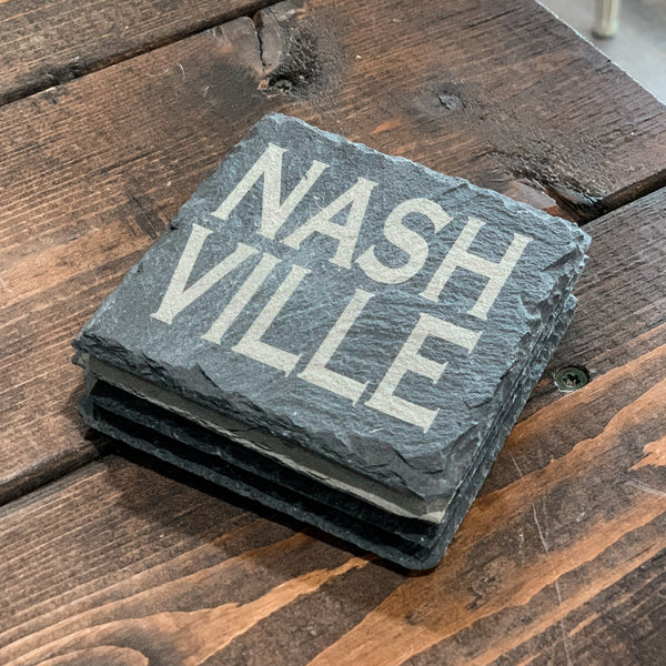 Slate Coaster Set of 4 [Nashville]